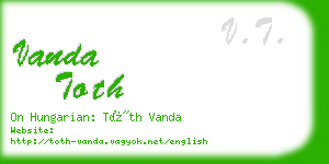 vanda toth business card